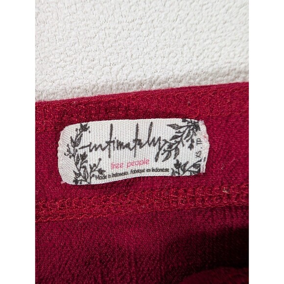 Intimately Free People Womens Maroon Lace Up Neck One-Piece Bodysuit Size XS - Picture 3 of 7